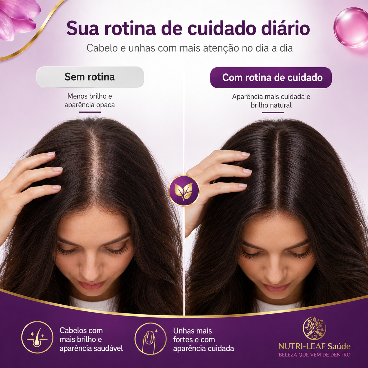 rotina de cuidados com os cabelos