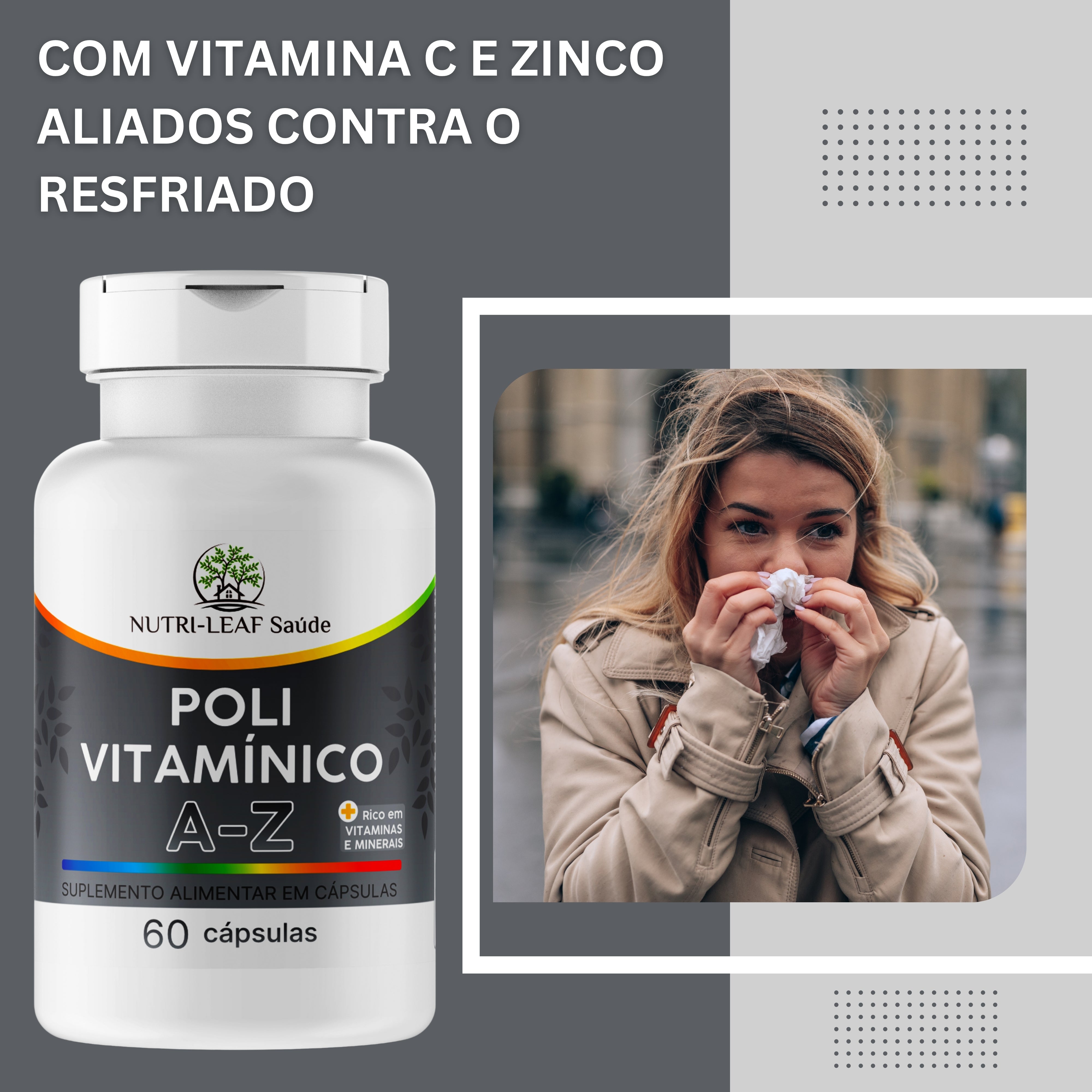 Família saudável e disposta resultado Polivitamínico A-Z completo NUTRI-LEAF