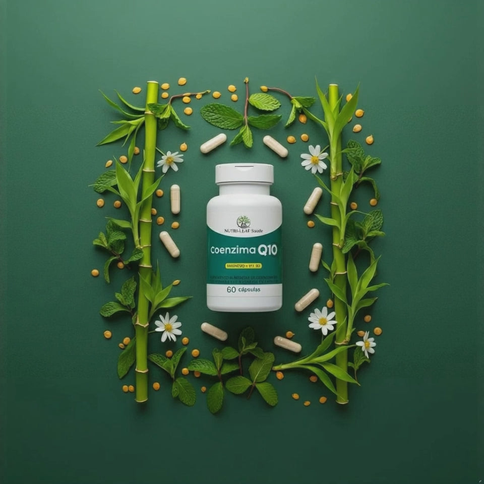 Coenzima Q10 suplemento premium alta absorção 60 cápsulas NUTRI-LEAF Brasil