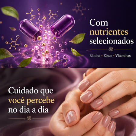  unha saudavel NUTRI-LEAF Saúde com biotina, design premium, cuidado diário em cápsulas