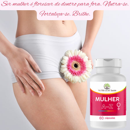 Suplemento vitamínico para mulheres em todas as fases da vida menopausa e rotina ativa NUTRI-LEAF
